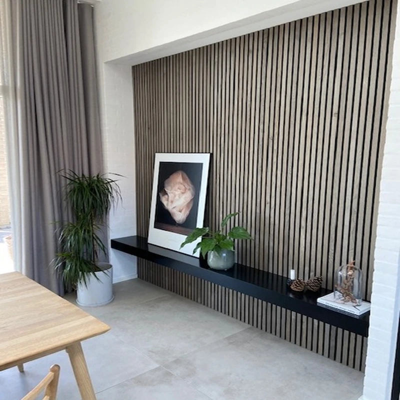 Akupanel Acoustical Veneer Slats Maple Wooden Wool High Nrc Acoustic Wall Panel Akustik Panel