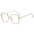 Women's Anti Blue Light Glasses Fashion Tr90 Spring Leg Frame Metal Men Eyewear Red Black Frame Glasses Women