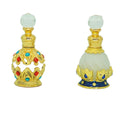 15ml Vintage Metal Glass Perfume Bottle Arab Style Essential Oils Dropper Bottle Spray Pump Perfume Bottles
