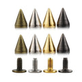 DIY Punk Spikes Bullet Cone Spikes Rivets Metal Studs Screw Back Studs