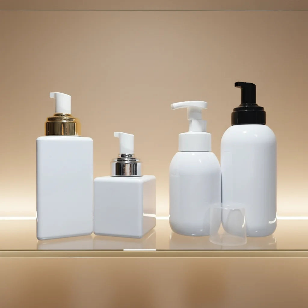 Square Shaped Cosmetic Container Colorful Plastic Hand Wash Liquid Soap Foam Bottles Body Lotion Bottle with Pump for Shampoo