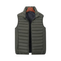 Men's Winter Puffer Anti-Static Outdoor Pocket Solid Casual Color Work Uniforms Puffer Vest