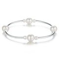 Elegant 925 Sterling Silver Jewelry Pearl Bracelet for Women Dainty Adjustable Chain Pearl Bracelet Wholesale