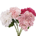 M292 Wholesale Artificial Wedding Hydrangeas Flowers White pink Real Touch Hydrangea