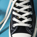 8mm Retro Style Casual Shoe Laces 80-180cm Flat Cotton 4 Color Options in Pair for Shoes