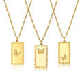 Milskye Great Fashion Jewelry for Women Cute Jewelry 18k Gold Plated 925 Silver butterfly Trio Necklace