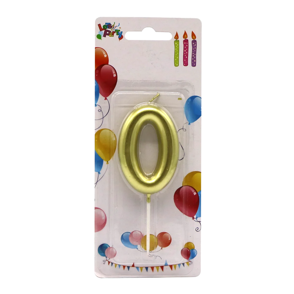 0-9 Happy Birthday Candles Cake Topper Wax Glitter Cake Candles Party Festival Supplies