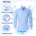 Spring Summer Wrinkle-Resistant Long-Sleeved Business Commuter Clothing Plus Size Men's Striped Shirt