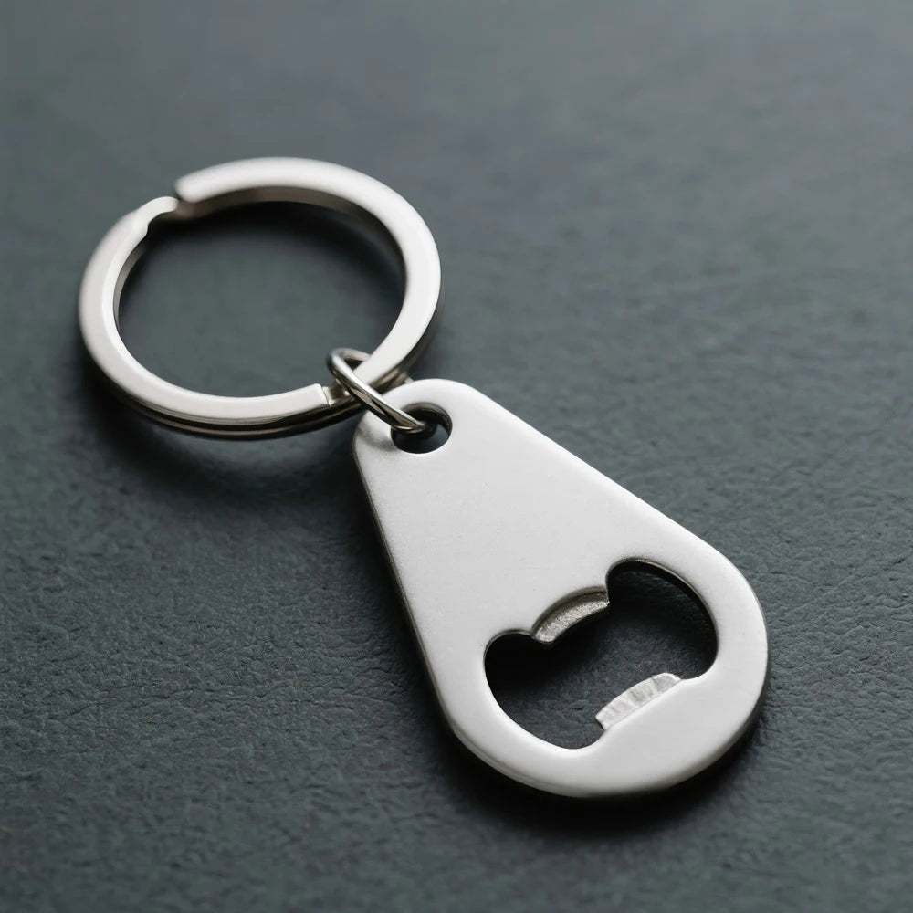 Direct Factory Custom Metal Keychain Bottle Opener Silver Black Personalized Logo Fashionable Promotional Gifts