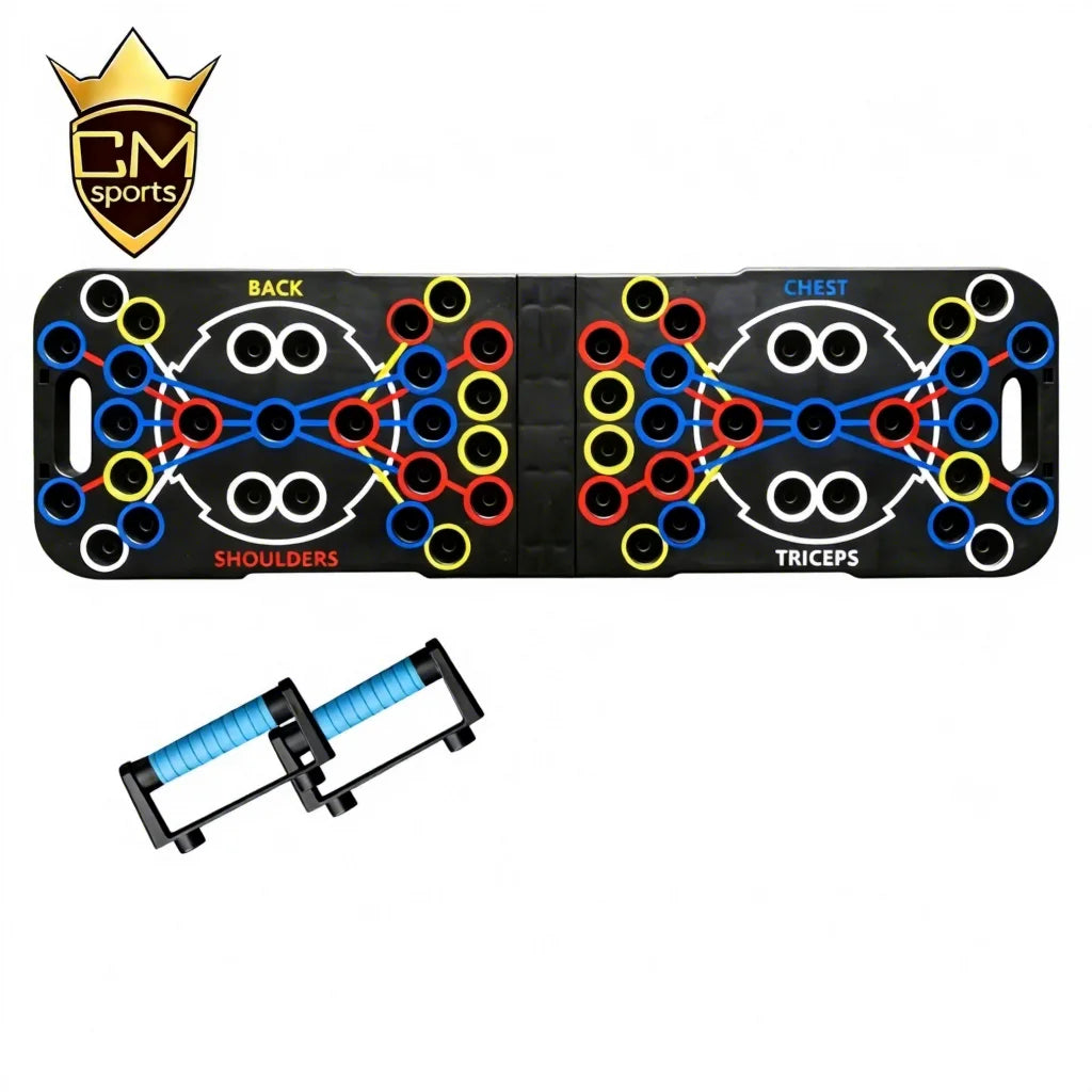 CHENGMO SPORTS Top Quality 56 in 1 Multi-functional Muscle Stimulator Machine Foldable Push up Board with Silicone Handle