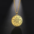 New Styles  Tetragrammaton Pendant Necklaces Wahyeh Magical Blessed Pentagram of Solomon Amulet Stainless Steel Necklace