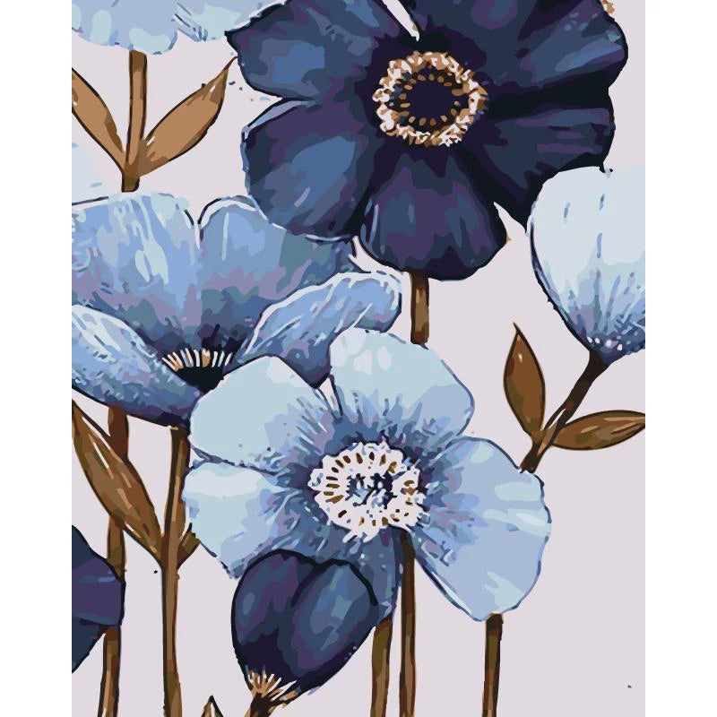 Multicolor Flowers Acrylic Painting Flower Canvas Handpainted Home Decor Painting by Numbers Wall Art Pictures Handmade Gift