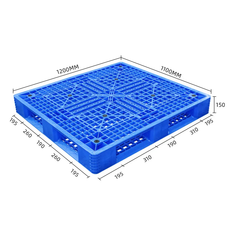 Professional Manufacture 1200*1100*150MM Slip Sheet Euro Pallets Steel Reinforced HDPE Plastic Stackable Standard Size Pallets