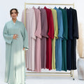 Loriya Islamic Clothing Wholesale Factory Design Satin Open Abaya Cardigan Kimono Modest Abaya Women Muslim Dress Eid Abaya