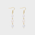 Luxury 18K Gold Stainless Steel Natural Freshwater Pearl Tassel  Earring for Girl Women