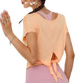 New Women's Solid Speed Dry High Waisted Butt Lift Design Sports Running Yoga Top T-shirt Loose Short Sleeve Summer Two Wear