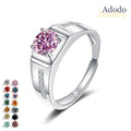 Factory Direct Supply Open Adjustable Jewellery Hot Selling 1carat Colorful Moissanite Brand Ring for Men