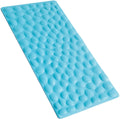 800117 Solid Pattern Non-Slip Bathtub Mat Soft Rubber Bathroom Bathmat with Strong Suction Cups