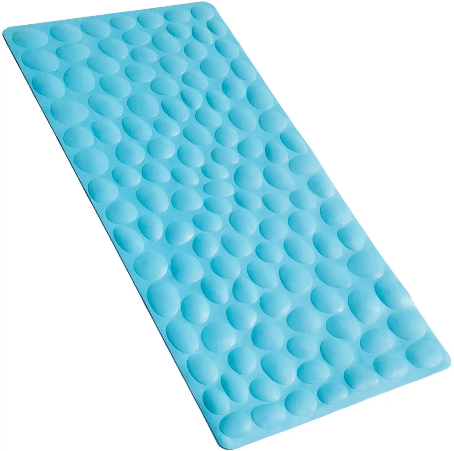 800117 Solid Pattern Non-Slip Bathtub Mat Soft Rubber Bathroom Bathmat with Strong Suction Cups