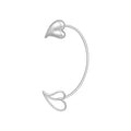Clearance Sale 18K Gold Plated Brass Jewelry Solid Hollow Irregular Heart Ear Clip for Women Single Accessories Earrings E231457