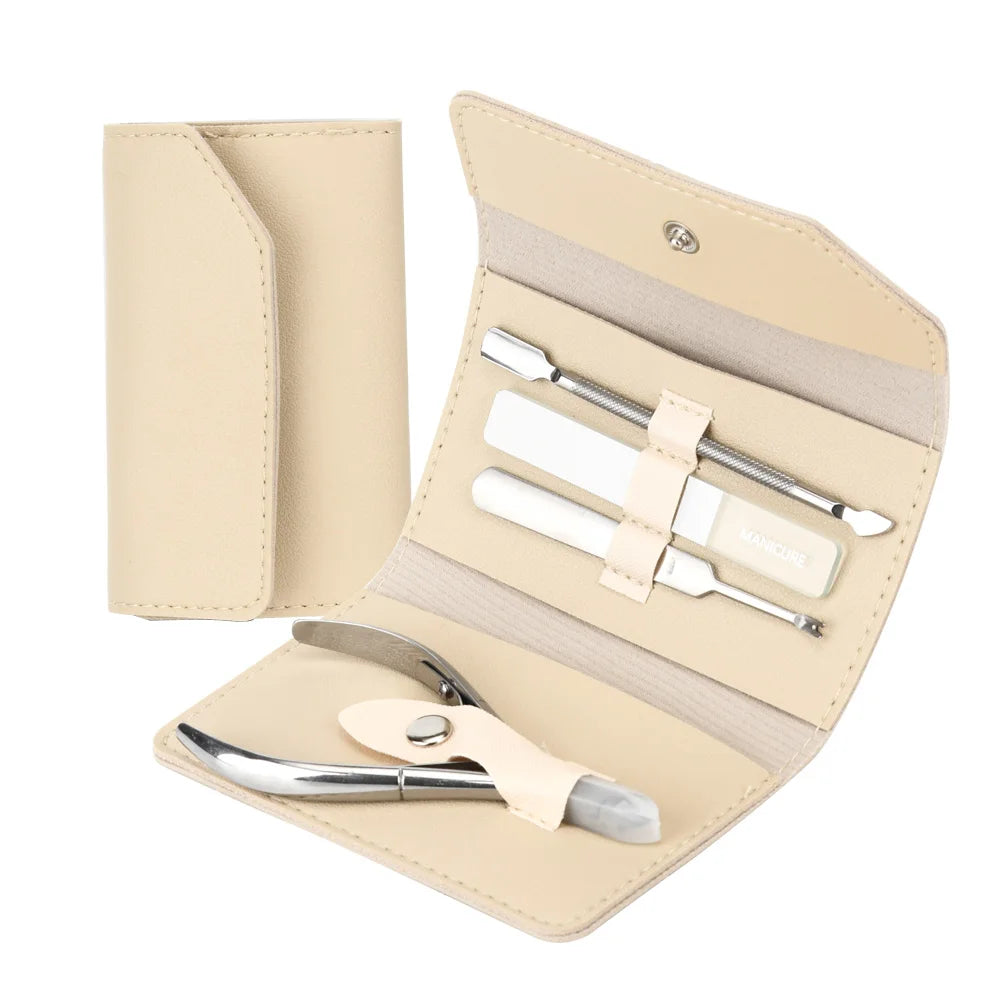 2024 New Portable Stainless Steel Nail Care Cuticle Trimmer Nippers Set Personal Care Durable Tool Kit with PVC Box