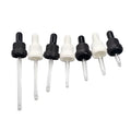Temper Evident Dropper  White Black Dropper Cap Plastic Dropper With Pipette Rubber for Glass Bottle