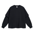 Unisex Longsleeve Tee Manufacturer Custom Double Layer Long Sleeve Heavyweight T-shirt Men Oversize Acid Wash Distressed T Shirt