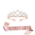 Top Seller Beauty Pageant Tiara Crown Crystal Princess Birthday Party Crowns With Sash
