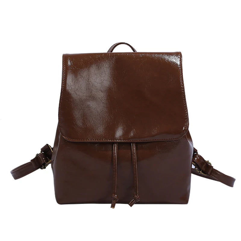 Backpack Women's Fashion Retro Backpack One-Shoulder Dual-Use Women's Bag Business Commute Schoolbag One Piece Dropshipping 9040