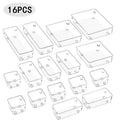 Customizable 5-Size Plastic Drawer Dividers for Storage Boxes for Bathroom Kitchen Office Desk Organizer Jewelry Trays Bins