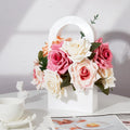 Modern Acrylic Purse Vase Portable Handbag Flower Vase Handle Aesthetic Decorative Accessory for Home Events Garden Wedding