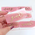 10PCS Clear Acrylic Place Cards for Wedding Birthday Party Banquet Food Sign Decoration Black Rectangle Table Seating Cards