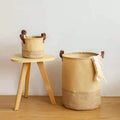Japanese Style Cotton Linen Dirty Clothes Basket Thickened Foldable Storage Bucket Toy Intimates Snacks Laundry Bag 35x35x35cm