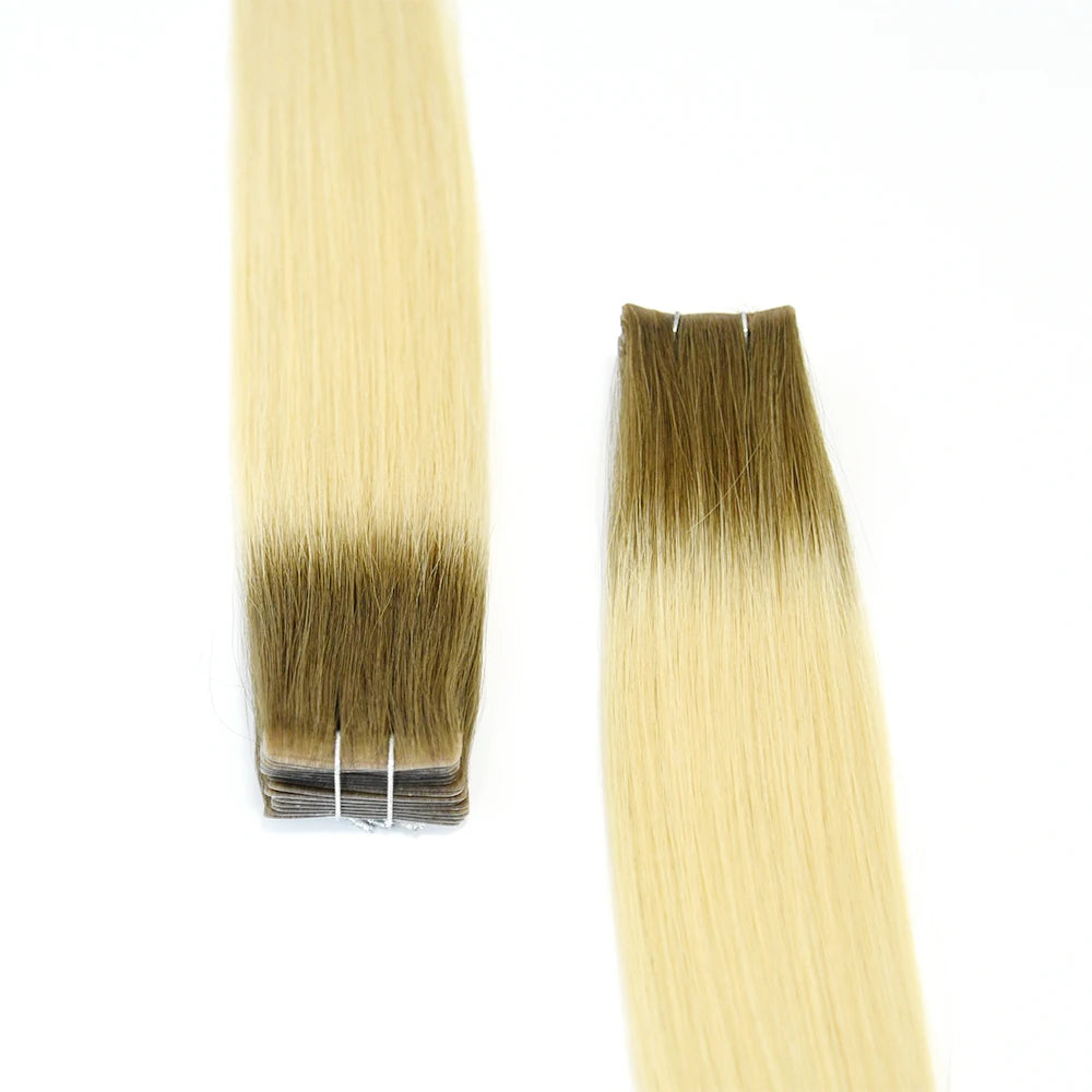 Seamless Invisible Tape Hair Top Quality Russian Cuticle Hair Extensions Injected Tape in Human Hair Extensions