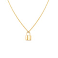 Feminist Trends Gold Padlock Charm Pendant Necklace Women's Layered Choker with Link Chain Stainless Steel Jewelry