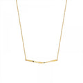 Simple Women Jewelry 18K Gold Stainless Steel Chain Twisted Bar Necklace