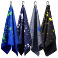 Custom Logo Microfiber Golf Towel with Carabiner Durable Sports Towel for Men & Women Ideal Golf Caddy & Club Towel Set