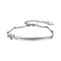 Custom Engraved Stainless Steel Bracelet With Adjustable Chain Rose Gold Zircon Stone Silver Plated Jewelry for Couple