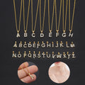 18K Gold Plated Initial Necklace with Micro Pave Zircon Bling A-Z Letter Link Chain for Anniversary