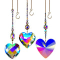 GOLDENHAITAI 3 Options Heart Crystal Rainbow Maker Hanging Prisms Pendant Fashion Christmas Decoration Garden Home Decor