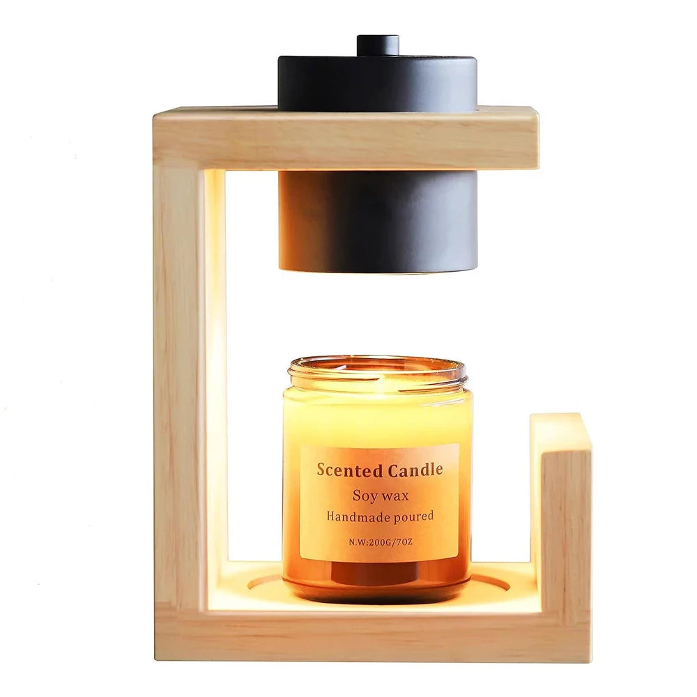 Luxury Custom Christmas Candle Warmer with Light Dimmer Height Adjustable Wood Box for Home Decor Featuring Wood Lids