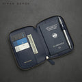 Italian Leather Men's Passport Wallet with RFID Blocking Wholesale Customized