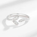 Yaeno Fashion Personality 925 Sterling Silver Leaf Ring