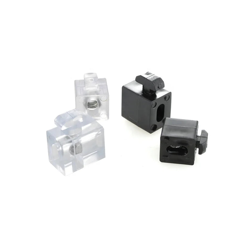 Plastic Transparent Black Connection Block Spacer Block Connectors for 3030 4040 4545 Aluminium Profile