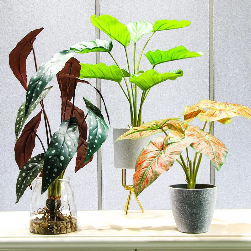 Plastics Artificial Plant Bonsai Home Decor Indoor Plants Artificial With Pot Garden Potted Tree Modern Mini Plastic Flower Pot