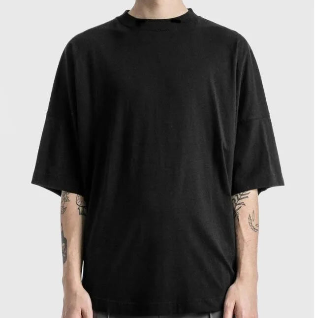 Luxury Quality 100% Cotton 240g Loose Fit Drop Shoulder Oversized Blank Men's T-Shirt Breathable Eco-Friendly Streetwear Custom
