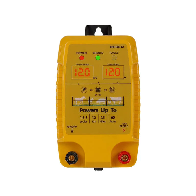 12KM Electric Fence 1.5-3 Joules Low Impedance Energizer Sheep Cattle Horse Poultry Controller Tool for Animal Captivity