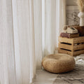 High Quality Nature Plain Sheer Curtains Strips Thick Voile Fabric Curtain Cotton and Linen Sheer Curtain for Living Room