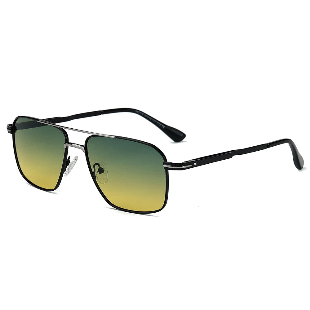 Factory Sales High Quality Polarized Metal  Customization Sunglasses Polarized Sunglasses  Retro Frame Rectangle Men Sunglasses