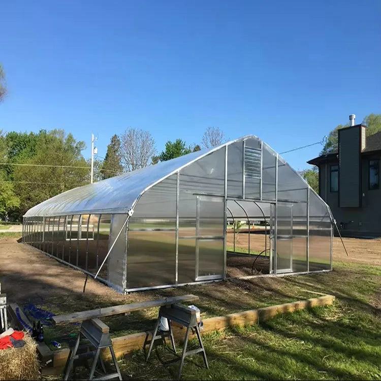 High Performance Agricultural PE Fim Houses Double Steel Plastic Film Small Large for Plant Use Good Heat Preservation